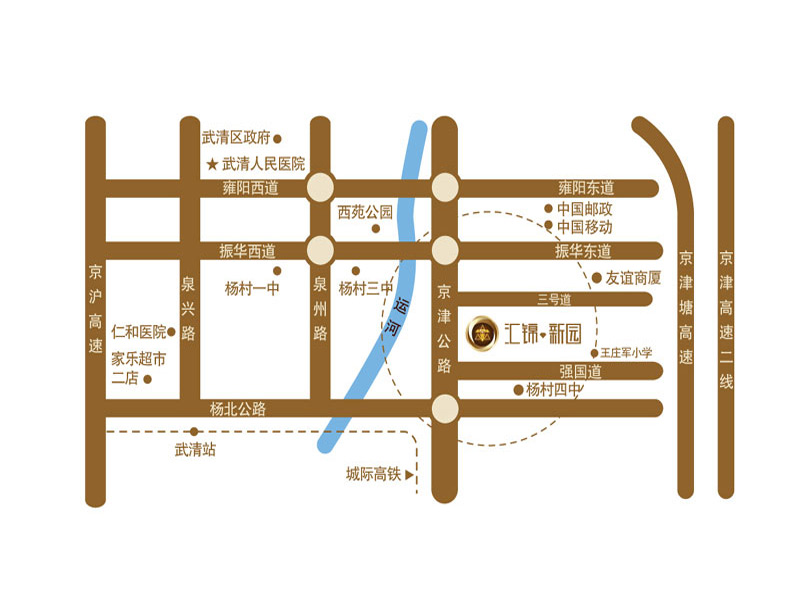 汇锦新园交通图