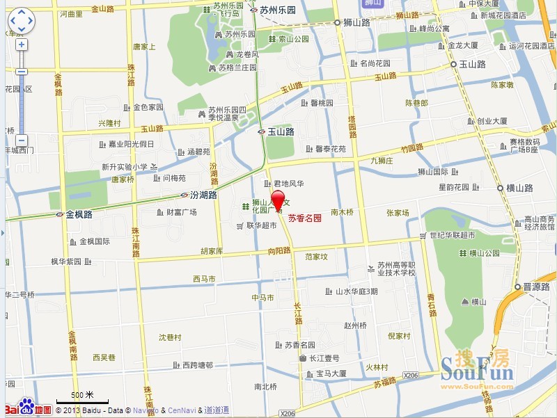 苏香名园交通图