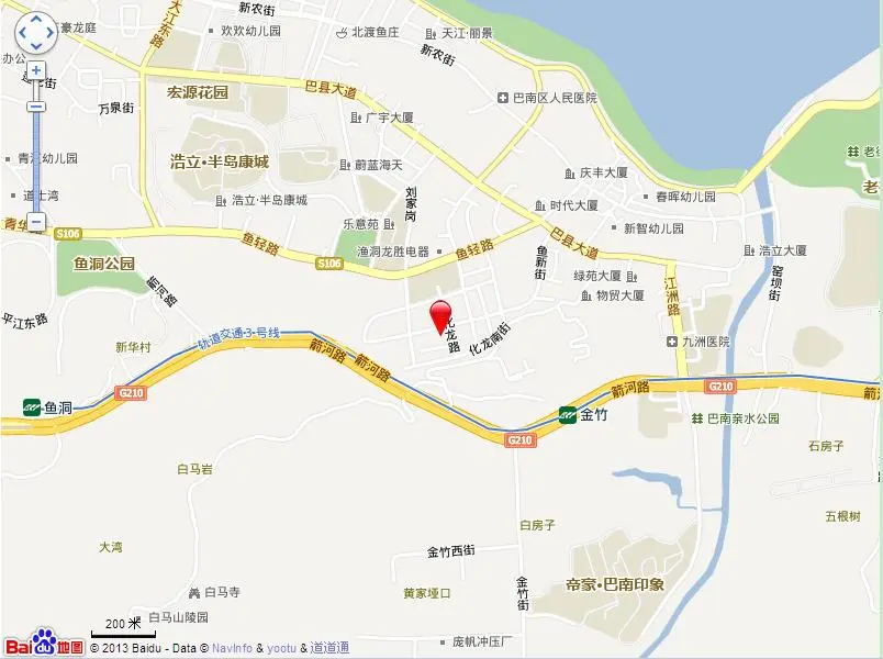 化龙路小区交通图