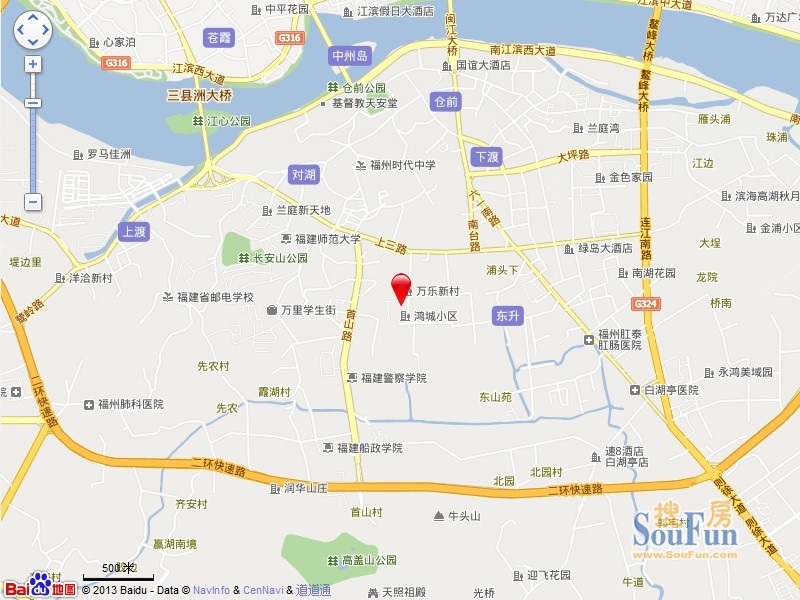 鸿城小区交通图