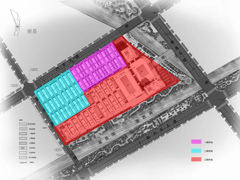 江西国际汽车广场项目分期示意图