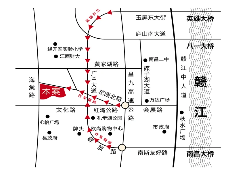 南昌新力帝泊湾区域交通介绍