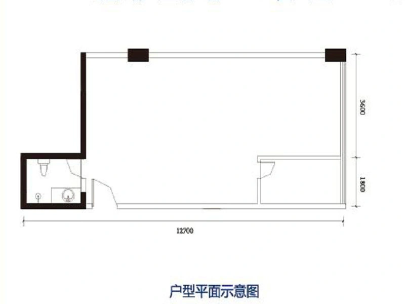 斌鑫西城熙街一期B栋公寓标准层4号户型 2室1厅1卫1厨 74.71㎡