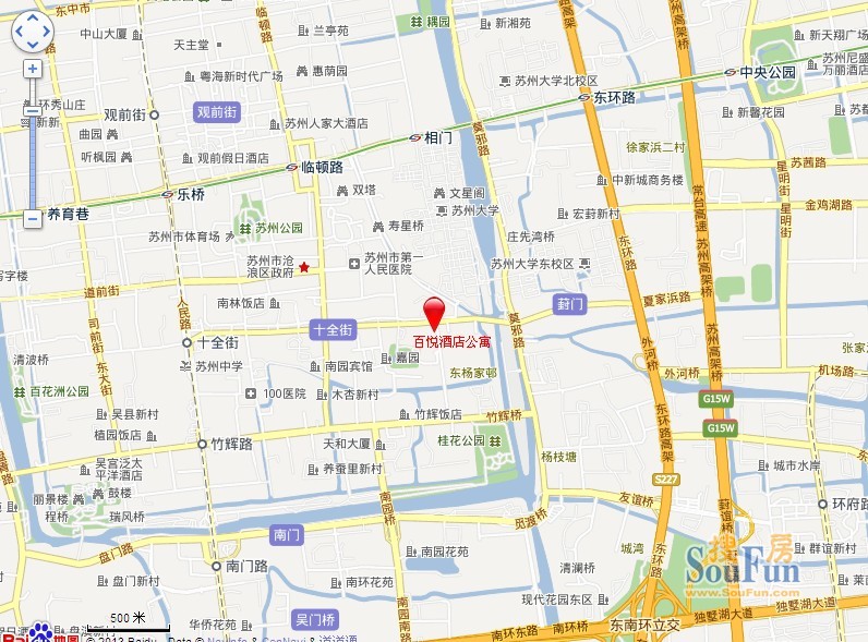 百悦酒店公寓交通图