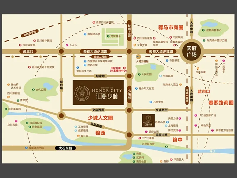 汇厦少城交通图