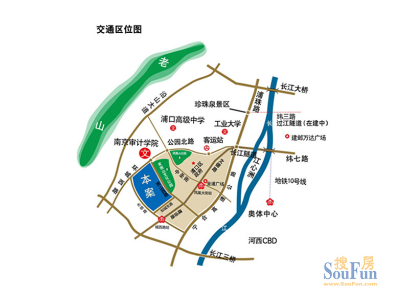 北江锦城交通图
