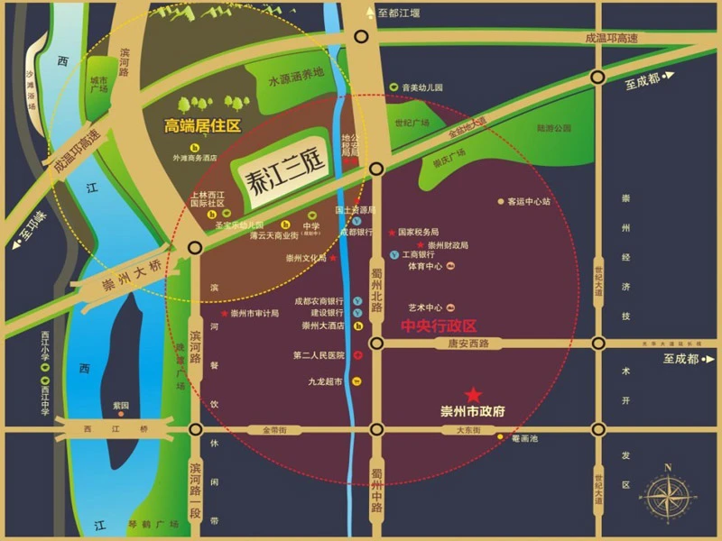 泰江兰庭交通图