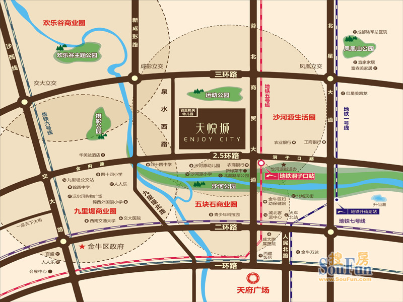 天悦城交通图