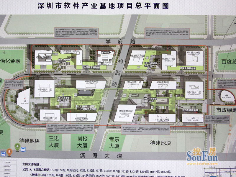 深圳市软件产业基地产业园整体平面图
