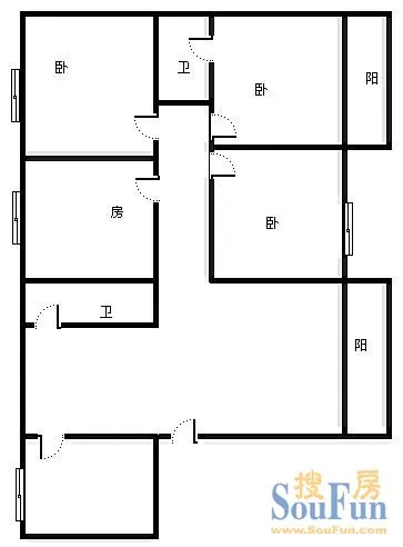 华园路小区华园路小区 户型 3室1厅2卫1厨 0.00㎡