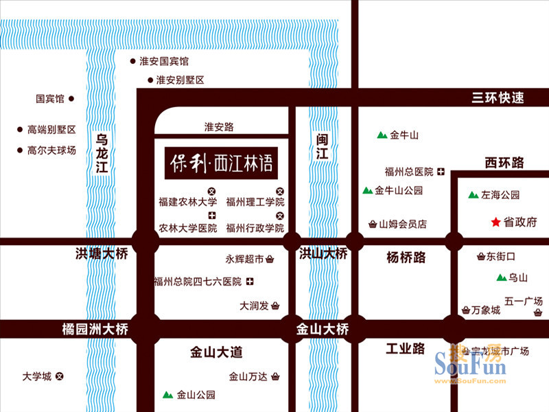 保利·西江林语交通图