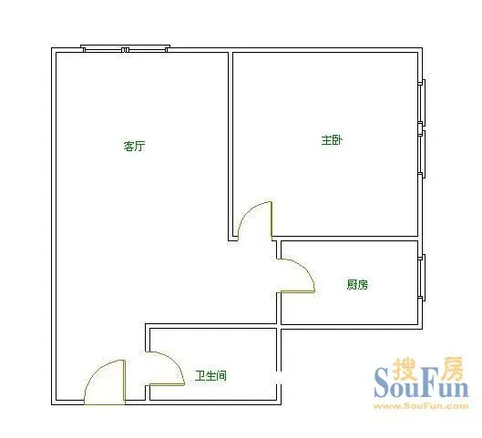 金马石油苑户型图&nbsp;1室1厅1卫1厨 0.00㎡
