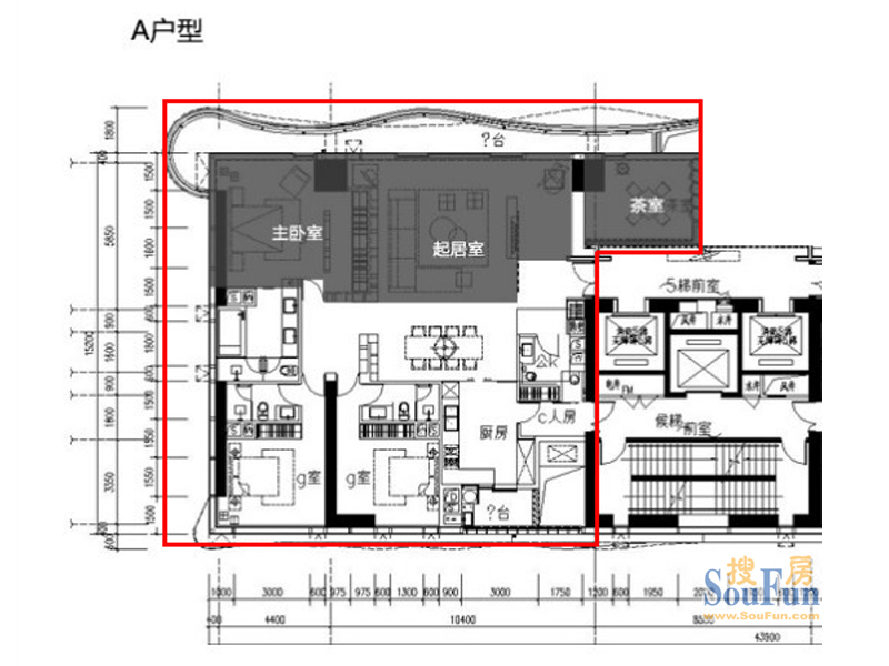 恒禾七尚高层t8a户型户型图