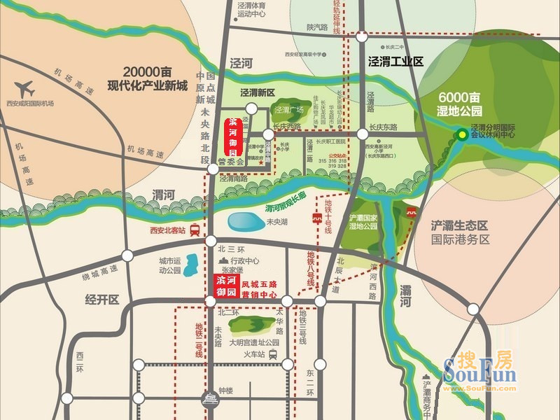 滨河御园交通图