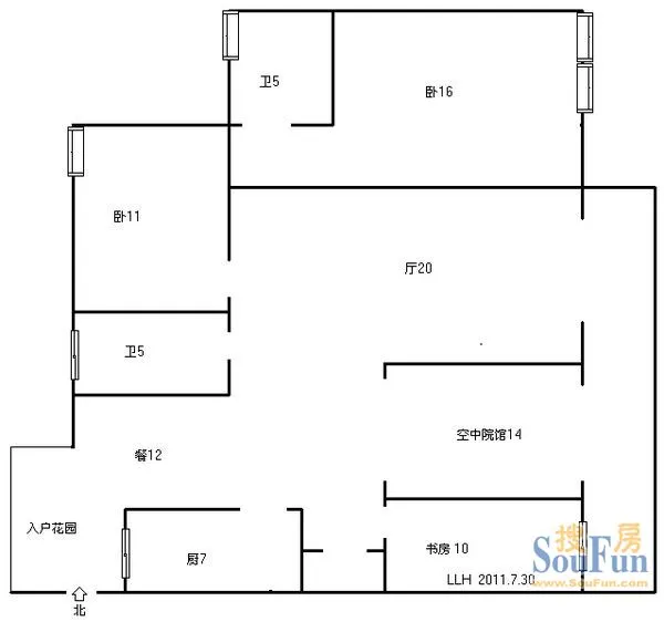 美绿居美绿居 户型图 3室2厅2卫1厨 0.00㎡