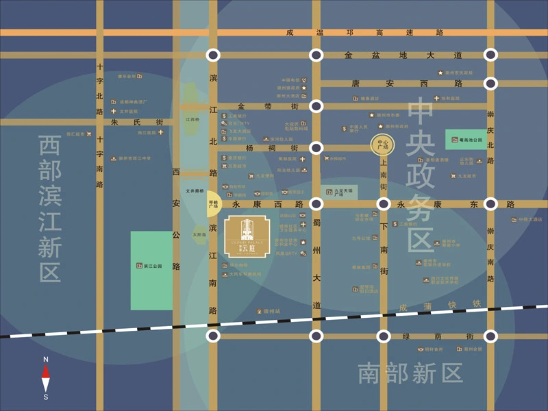 坤耀云庭交通图