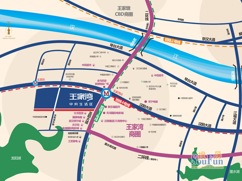 王家湾中央生活区交通图
