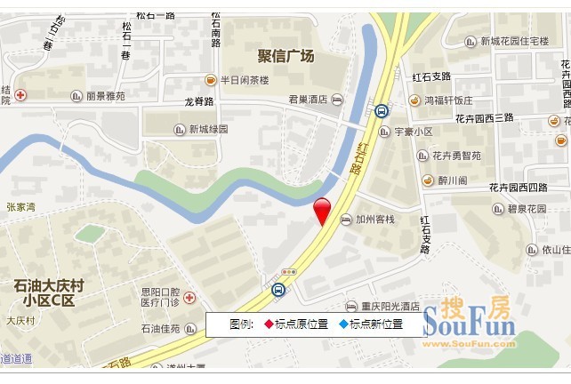 石油大庆村A区交通图