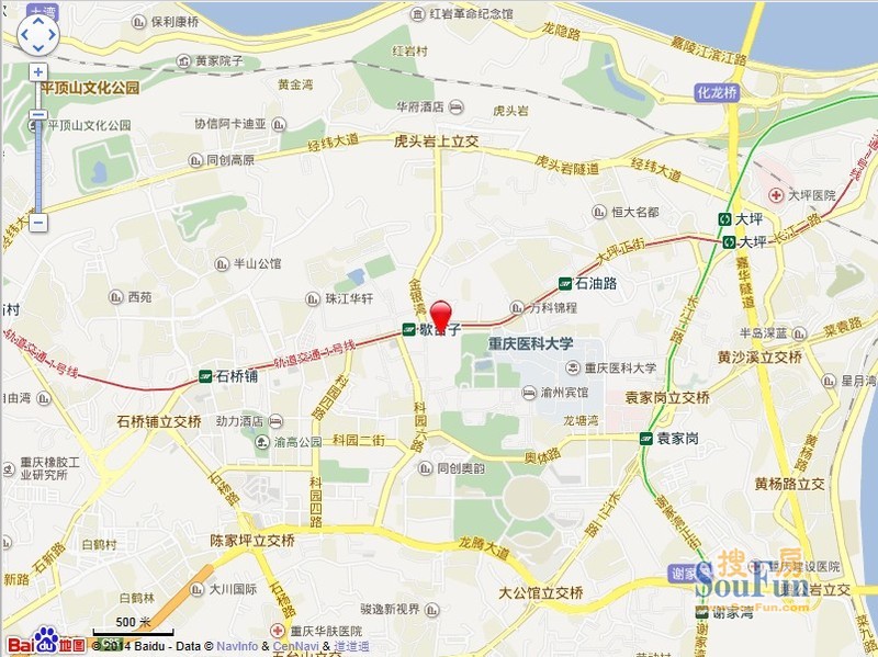 渝州花园交通图