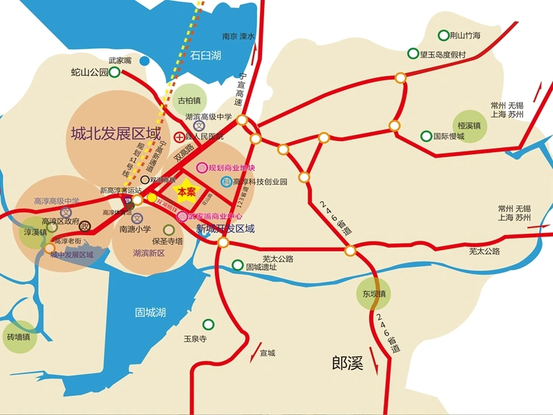 双湖星城交通图