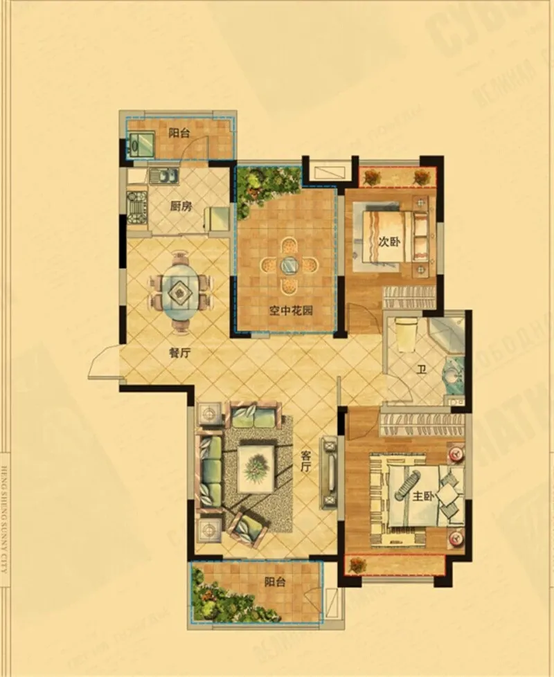 恒生阳光城G3户型图_恒生阳光城户型图-六安