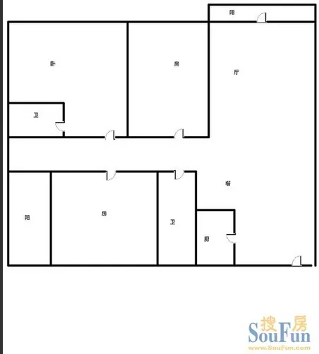 广西华蓝设计院宿舍1&nbsp;3室2厅2卫1厨 0.00㎡