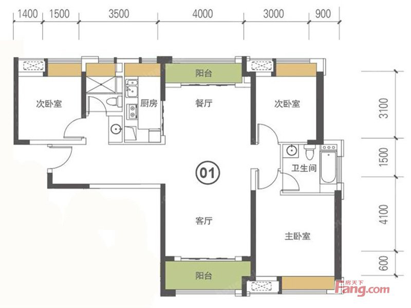 中海锦城在推两至四房均价5800元每平米