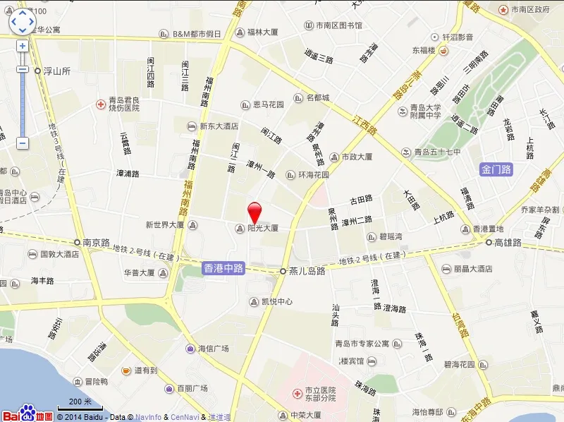 青岛宝门公寓交通图