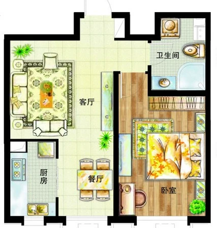柳林雅居柳林雅居 1室2厅 户型图 1室2厅0卫0厨 0.00㎡