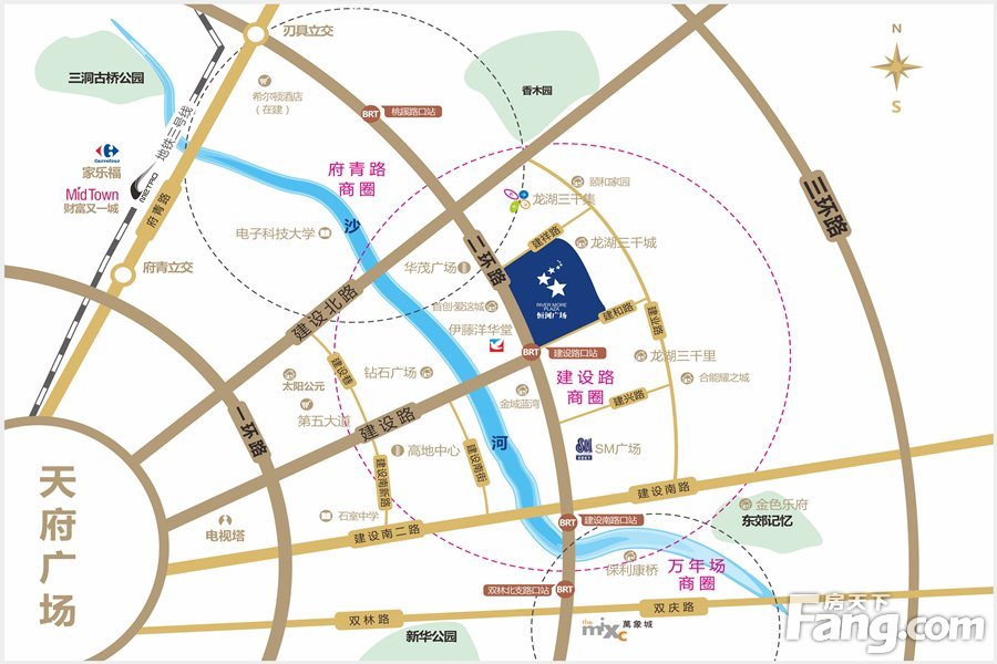 恒河广场交通图