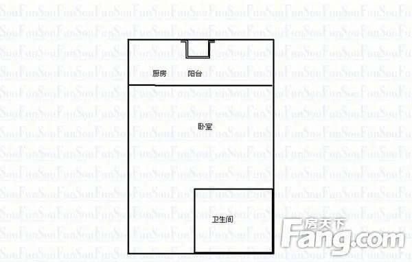 文雅青年公寓文雅青年公寓 1室 户型图 1室0厅1卫1厨 0.00㎡