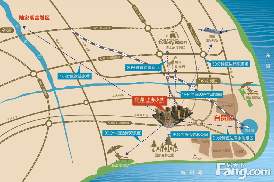 佳源上海小城交通图