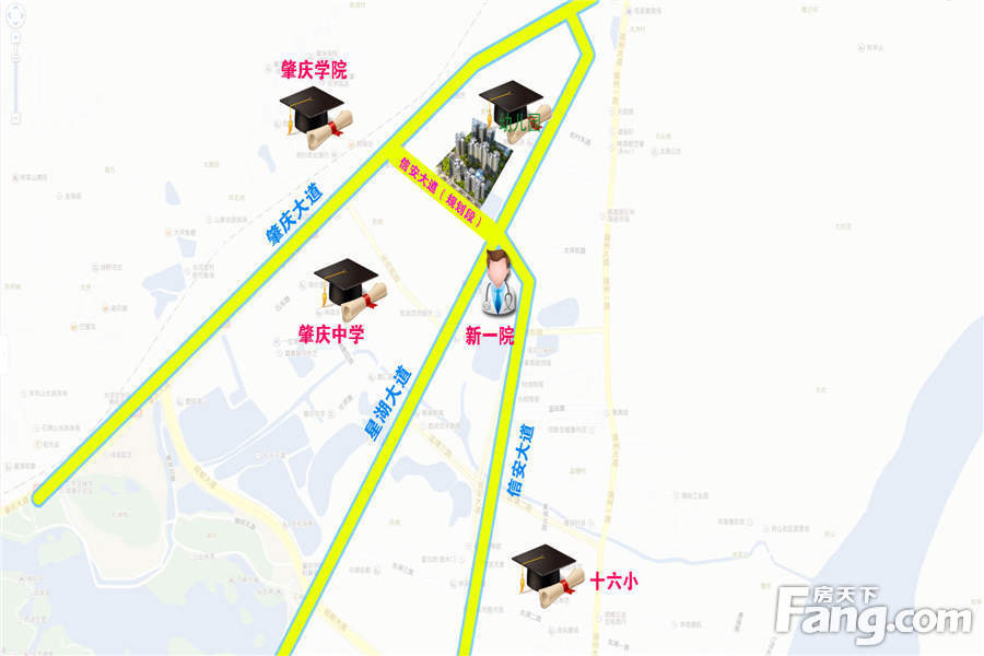 肇庆新房 > 楼盘导购  尚东名筑户型图 尚东名筑周边配套  肇庆中学