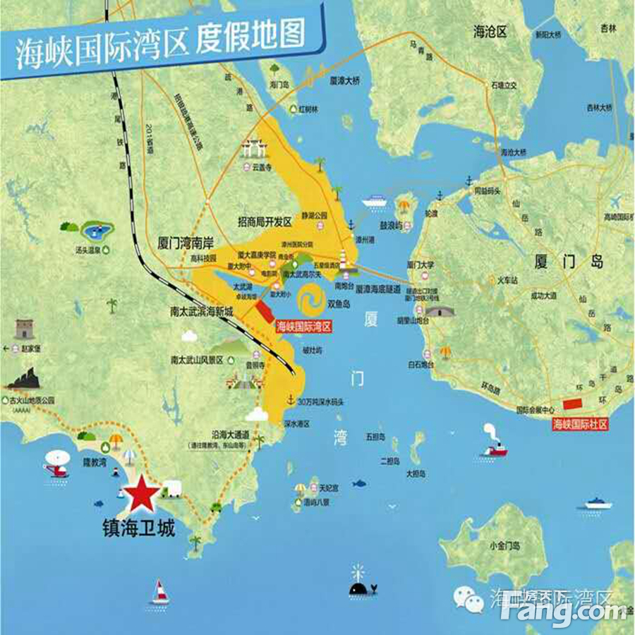 海峡国际湾区区位图-漳州搜房网