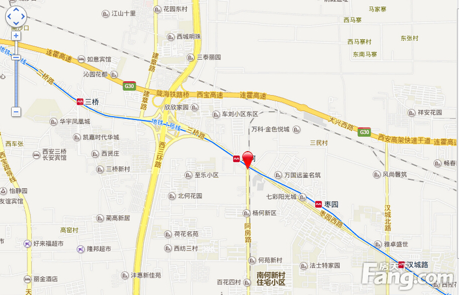 杨何新区交通图