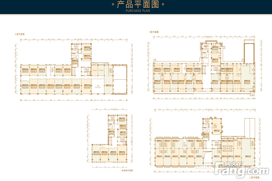 华方中央首府项目写字间平面图 0室0厅0卫0厨 35.00㎡