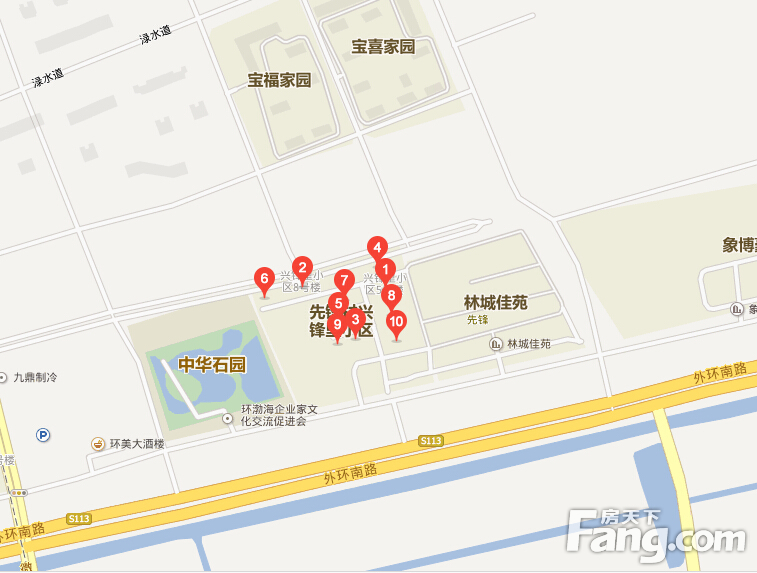 兴峰小区交通图