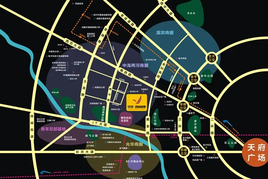 华宇西城雅郡交通图