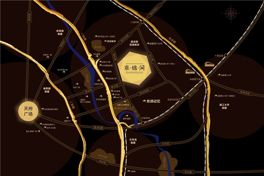 蓝光雍锦阁交通图