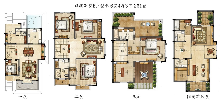 奥克斯龙溪谷别墅户型图