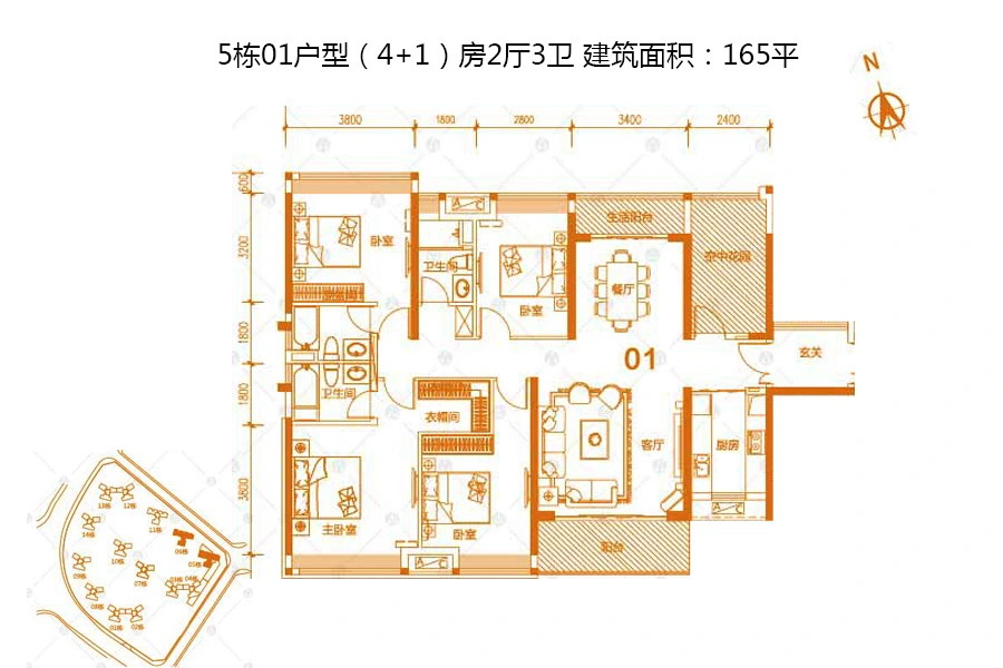 00平方米 户型名称:3座01/02单元 保利中央公园 保利中央公园内有