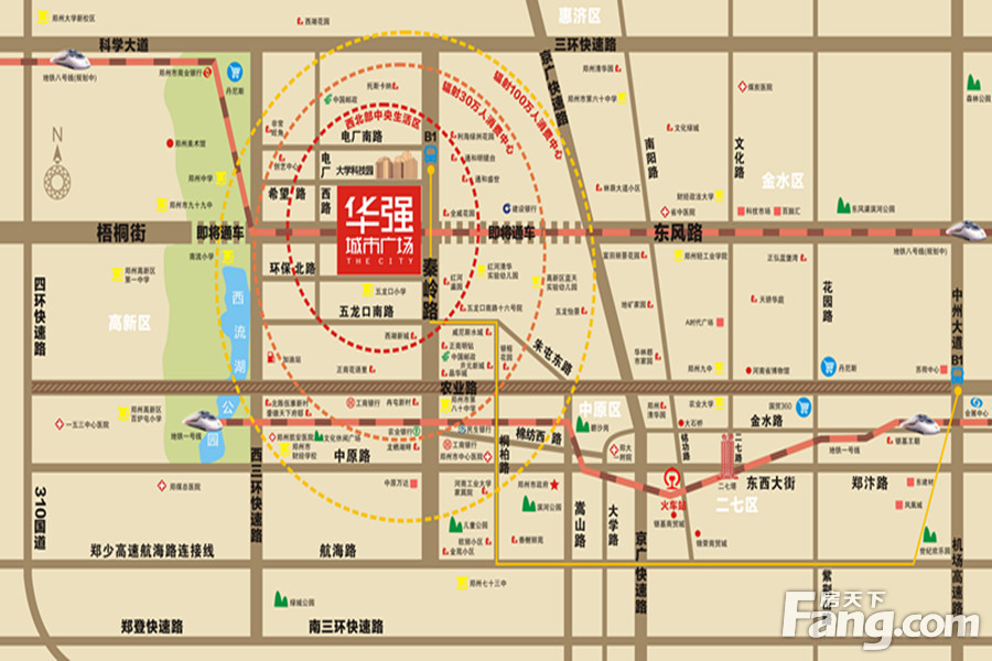 华强城市广场交通图