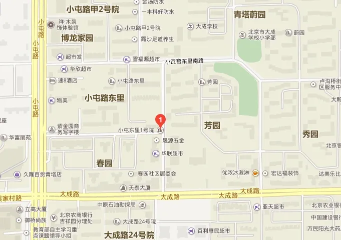 小屯路东里1号院交通图