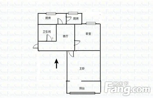 文化宫路20号院文化宫路20号院 户型图&nbsp;2室1厅1卫1厨 0.00㎡