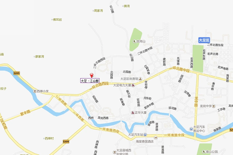 大足江山郡交通图