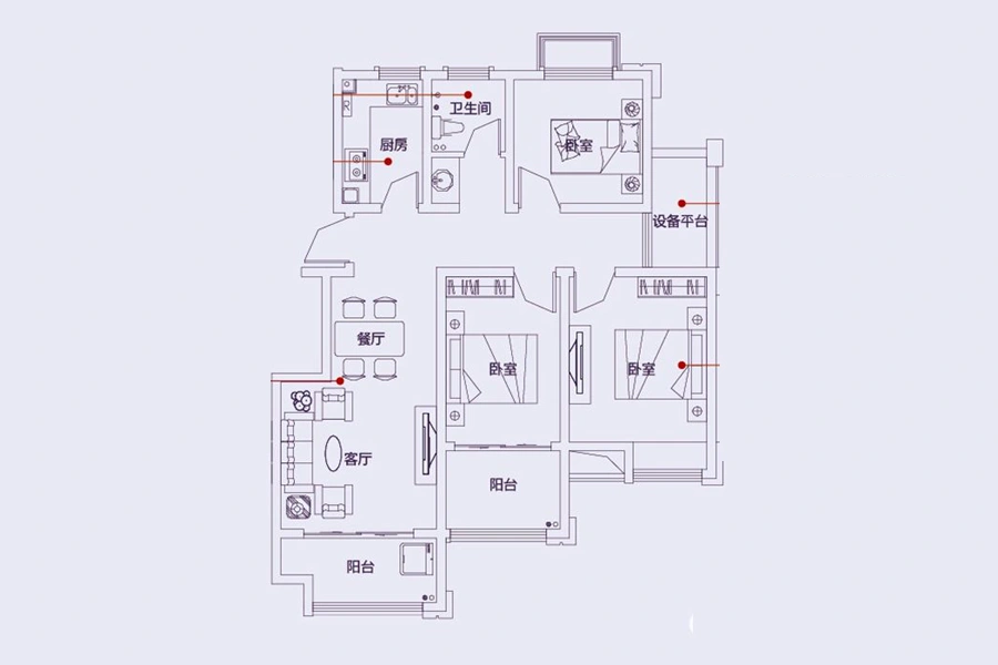 文一名门东隅洋房b户型户型图