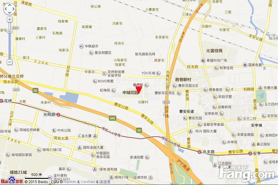 中城国际花园小区交通图