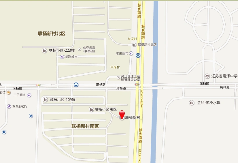 联杨新村交通图