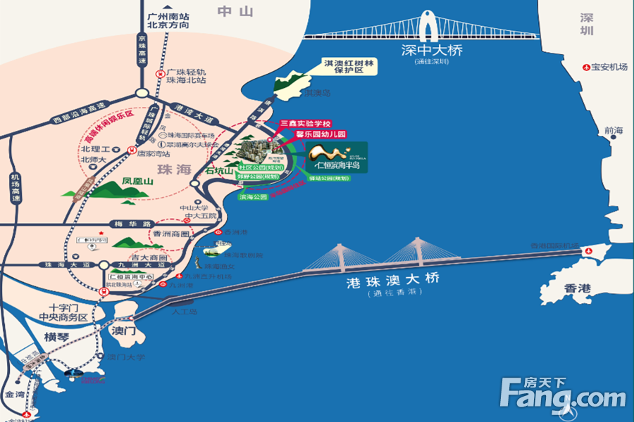 仁恒滨海半岛交通图