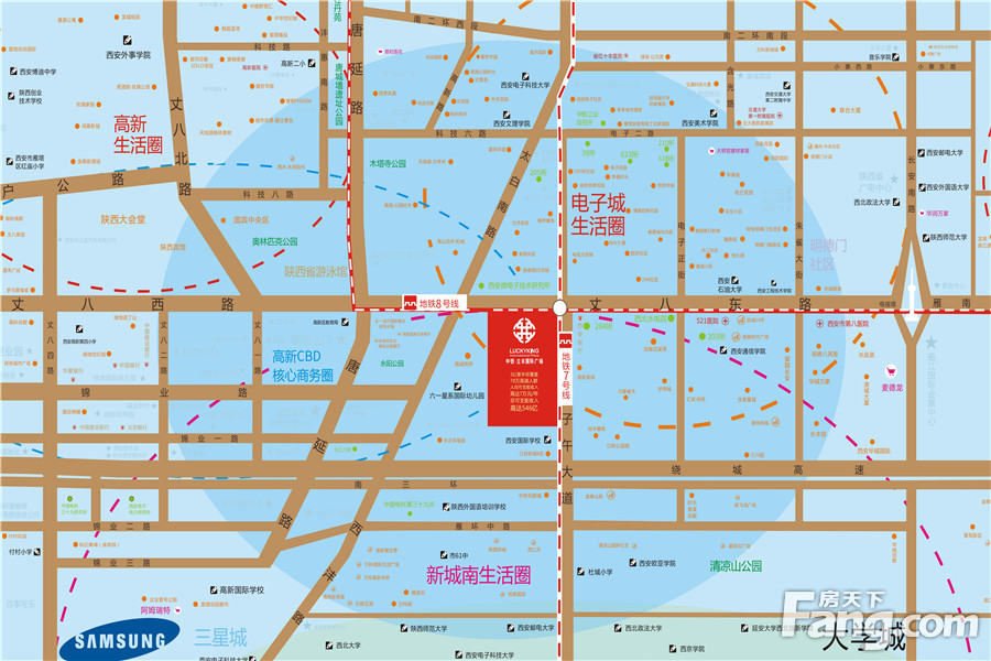 中铁立丰国际广场交通图